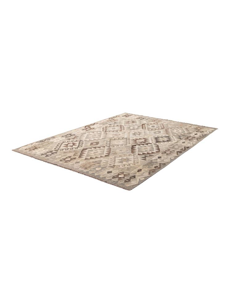 Detail image of  5' 9 x 7' 11  Hand Woven Kilim Maymana Wool Rug