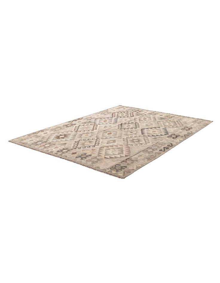 Detail image of  5' 8 x 7' 10  Hand Woven Kilim Maymana Wool Rug