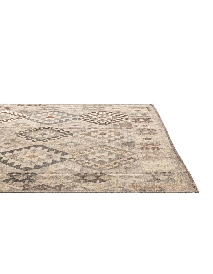 Detail image of  5' 8 x 7' 10  Hand Woven Kilim Maymana Wool Rug