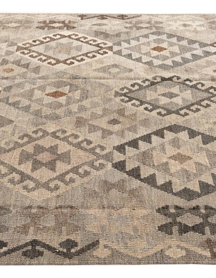 Detail image of  5' 8 x 7' 10  Hand Woven Kilim Maymana Wool Rug