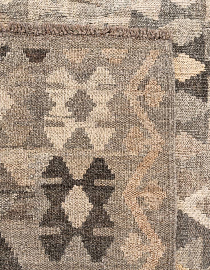 Detail image of  5' 7 x 7' 10  Hand Woven Kilim Maymana Wool Rug