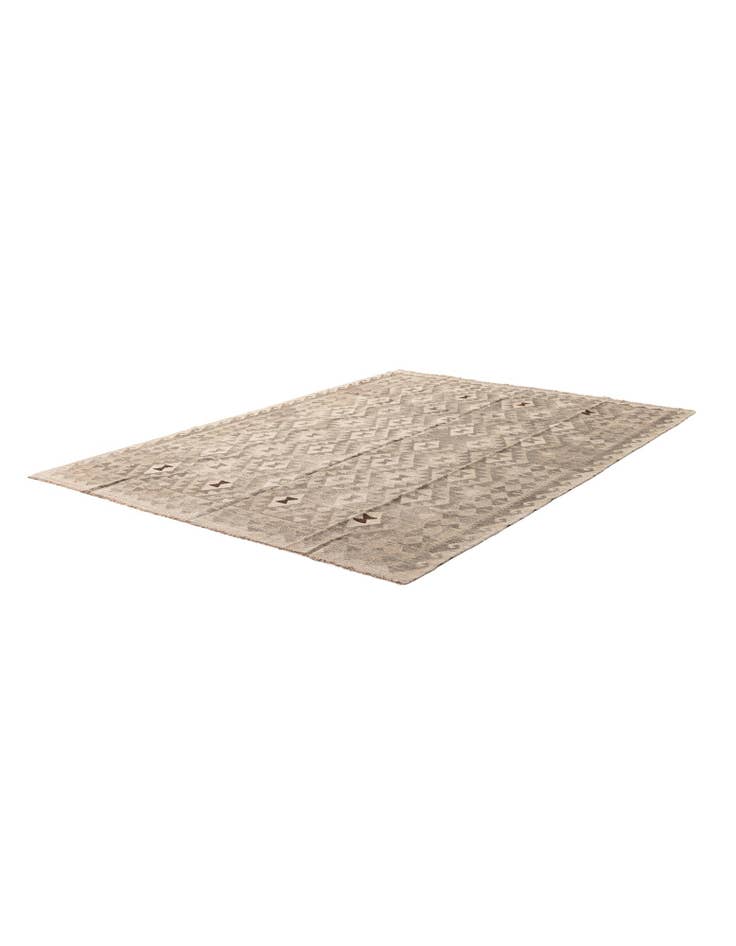 Detail image of  5' 8 x 7' 11  Hand Woven Kilim Maymana Wool Rug