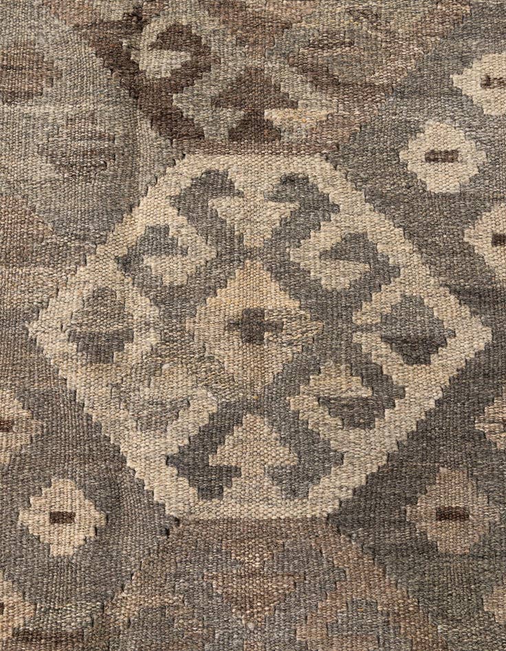Detail image of  5' 10 x 8'  Hand Woven Kilim Maymana Wool Rug