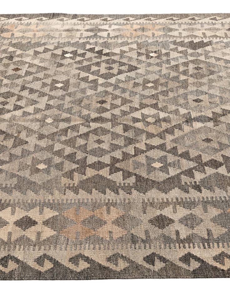 Detail image of  5' 8 x 8' 1  Hand Woven Kilim Maymana Wool Rug