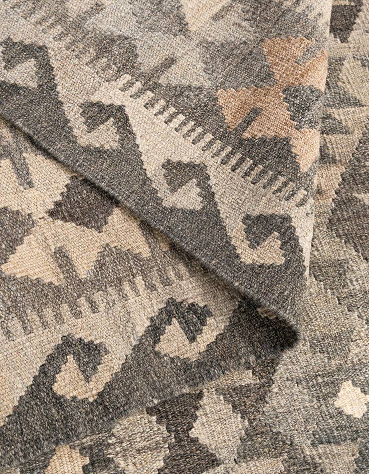 Detail image of  5' 8 x 8' 1  Hand Woven Kilim Maymana Wool Rug