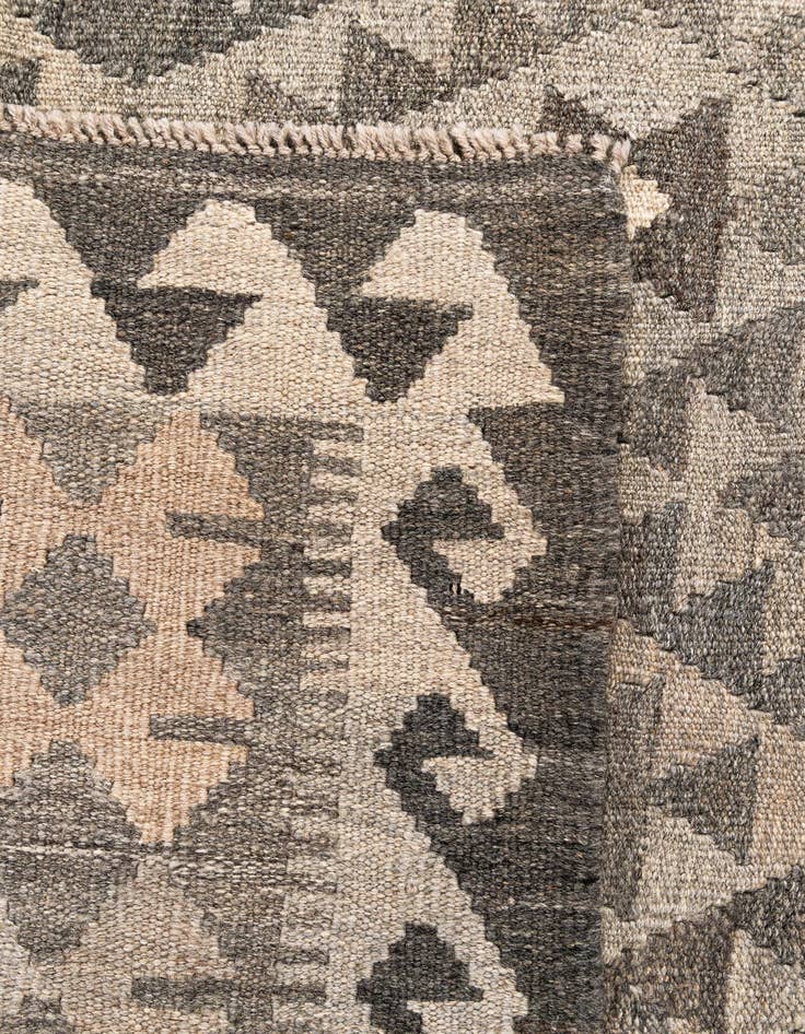 Detail image of  5' 8 x 8' 1  Hand Woven Kilim Maymana Wool Rug