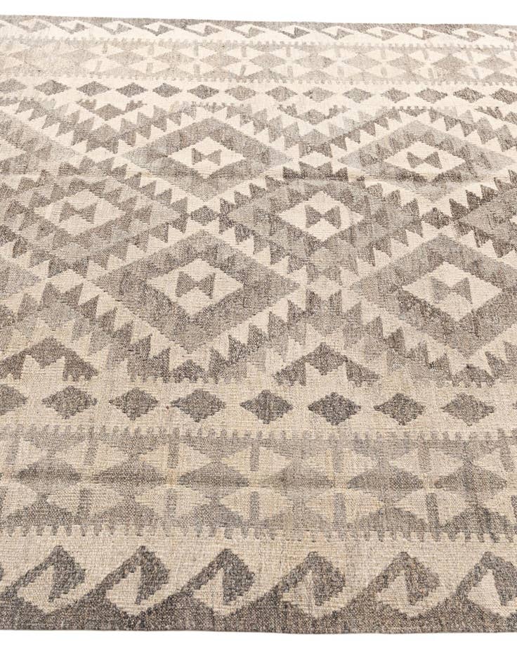 Detail image of  5' 8 x 8' 2  Hand Woven Kilim Maymana Wool Rug