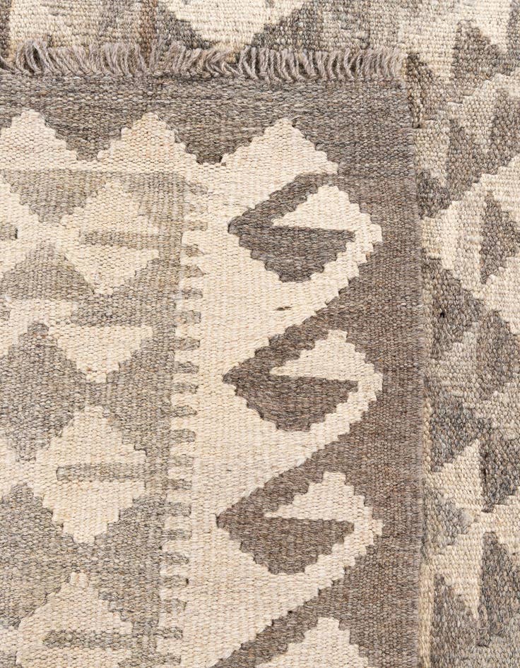 Detail image of  5' 8 x 8' 2  Hand Woven Kilim Maymana Wool Rug