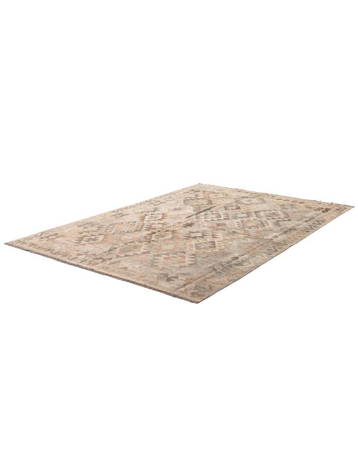 Detail image of  5' 7 x 8' 2  Hand Woven Kilim Maymana Wool Rug