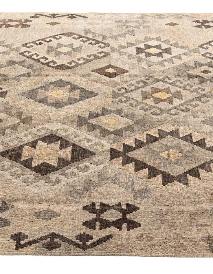 Detail image of  6' x 7' 7  Hand Woven Kilim Maymana Wool Rug