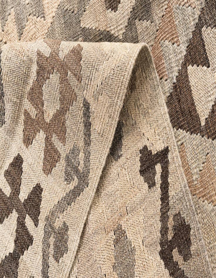 Detail image of  6' x 7' 7  Hand Woven Kilim Maymana Wool Rug