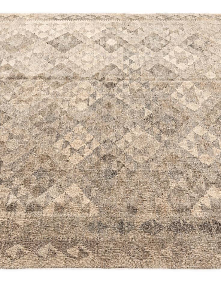 Detail image of  5' 10 x 8'  Hand Woven Kilim Maymana Wool Rug