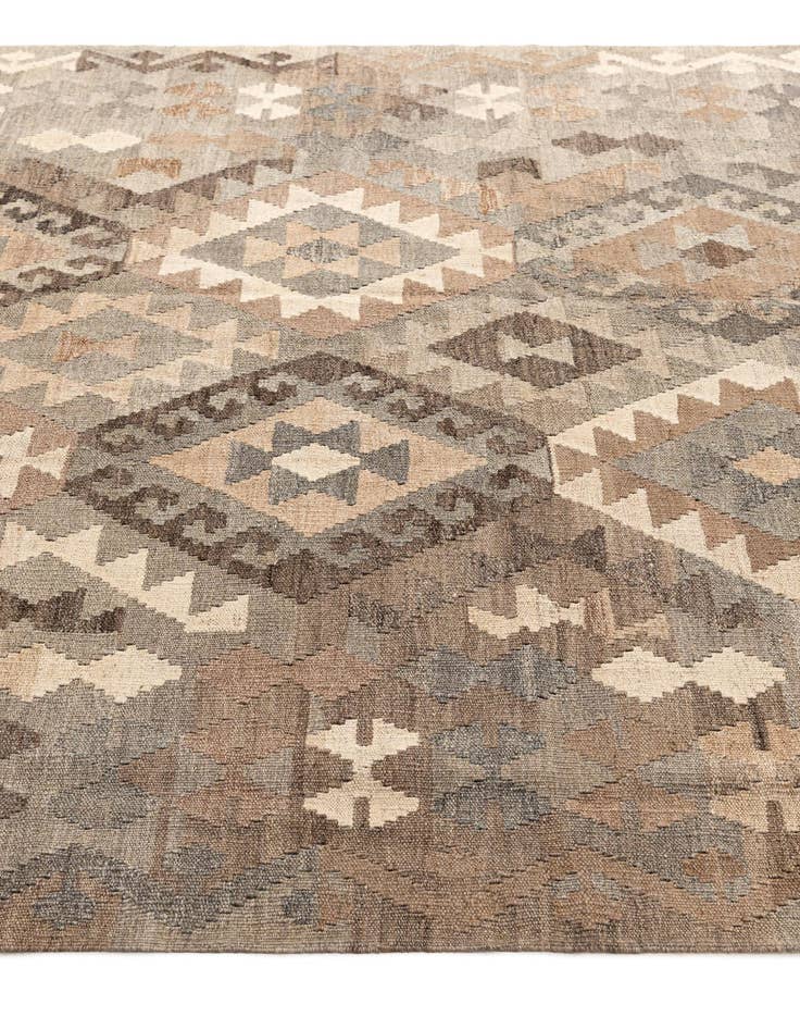 Detail image of  5' 8 x 8' 1  Hand Woven Kilim Maymana Wool Rug