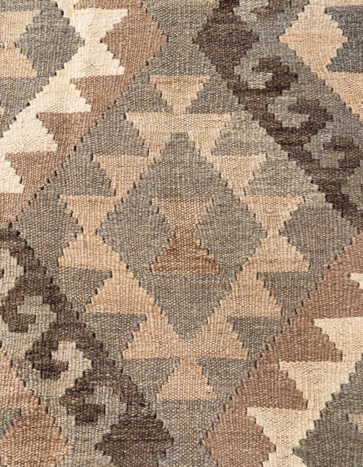 Detail image of  5' 8 x 8' 1  Hand Woven Kilim Maymana Wool Rug