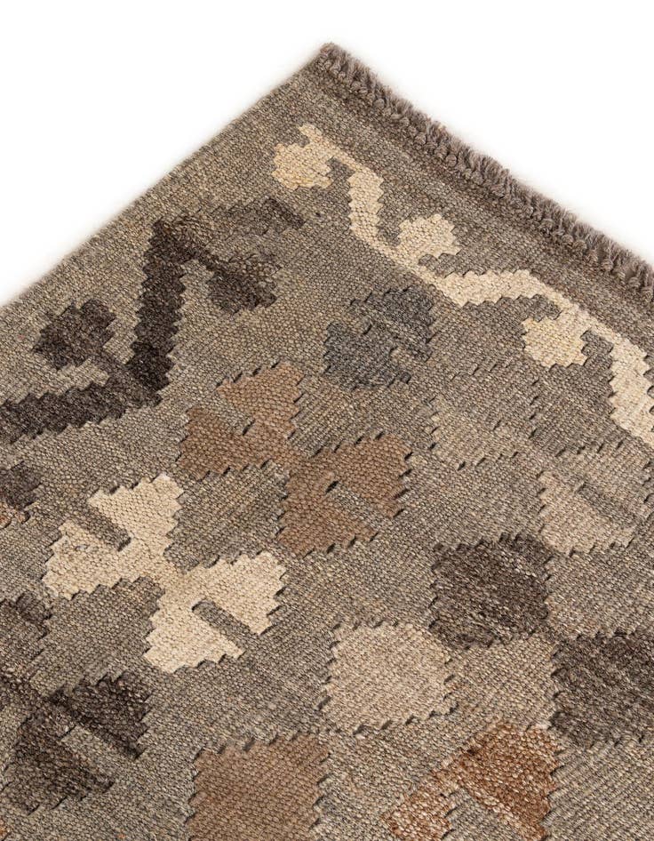 Detail image of  5' 8 x 8' 1  Hand Woven Kilim Maymana Wool Rug