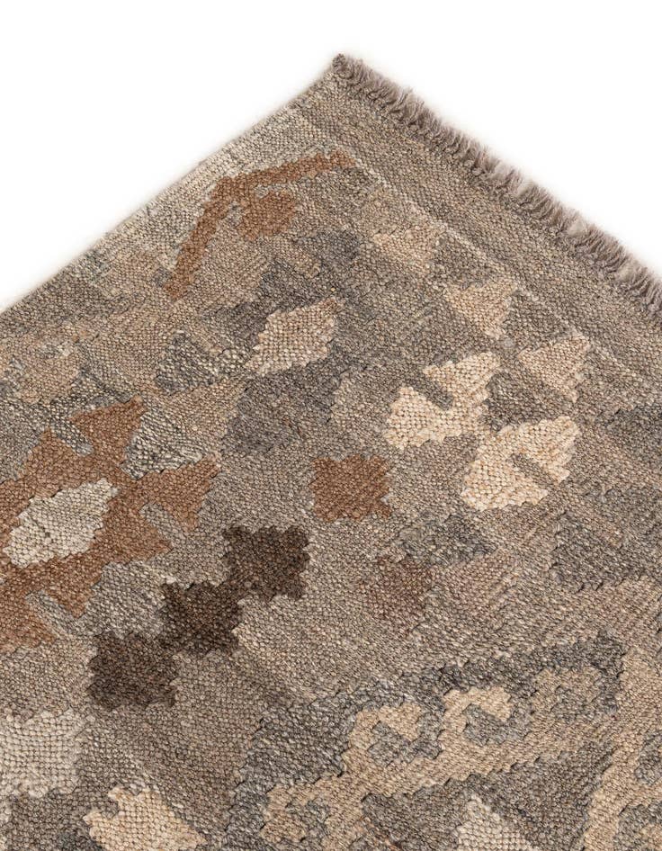 Detail image of  5' 9 x 8'  Hand Woven Kilim Maymana Wool Rug