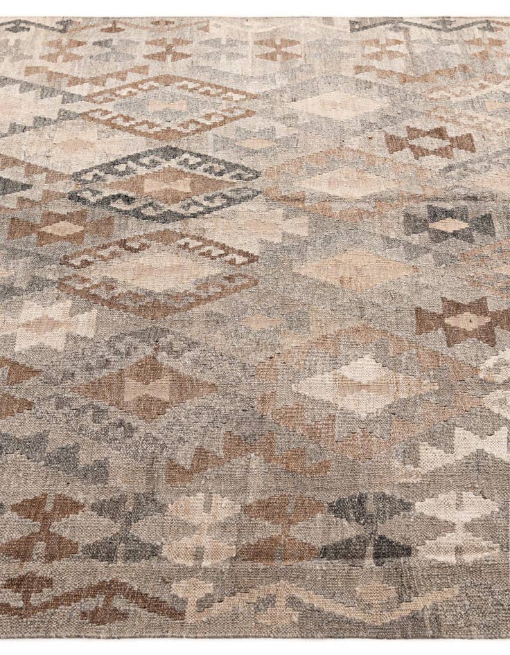 Detail image of  5' 9 x 8'  Hand Woven Kilim Maymana Wool Rug