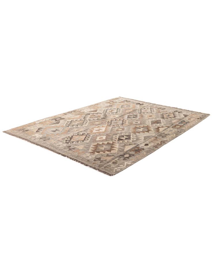 Detail image of  5' 11 x 7' 10  Hand Woven Kilim Maymana Wool Rug