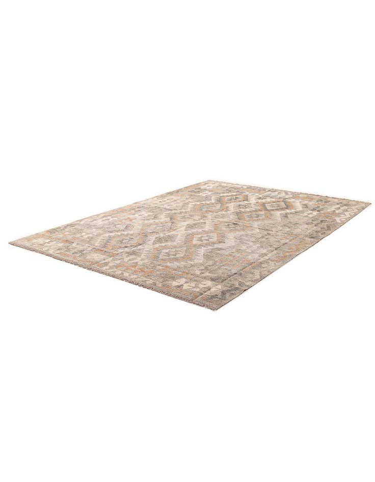 Detail image of  5' 9 x 8' 2  Hand Woven Kilim Maymana Wool Rug