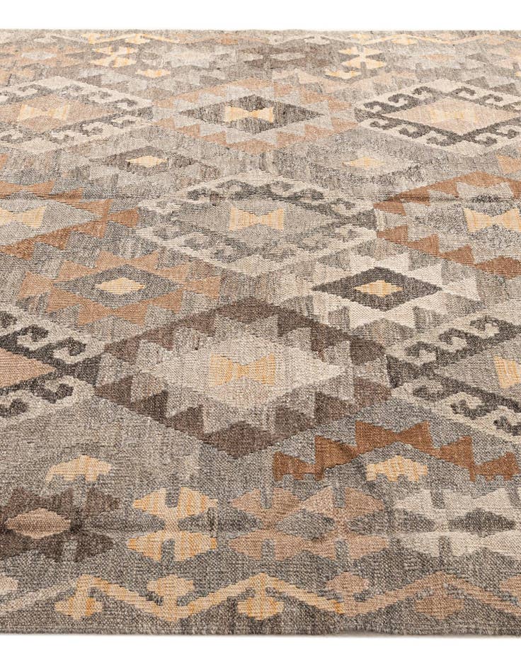 Detail image of  5' 9 x 8' 1  Hand Woven Kilim Maymana Wool Rug