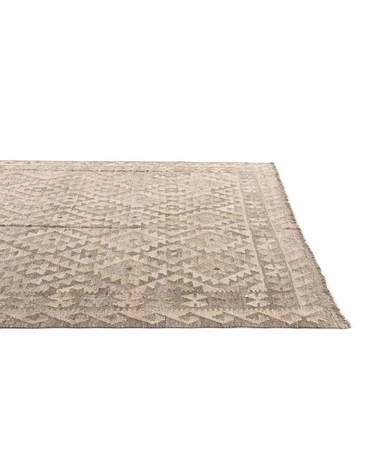 Detail image of  5' 10 x 8' 3  Hand Woven Kilim Maymana Wool Rug