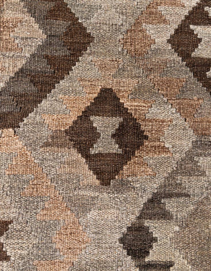 Detail image of  6' 3 x 7' 9  Hand Woven Kilim Maymana Wool Rug