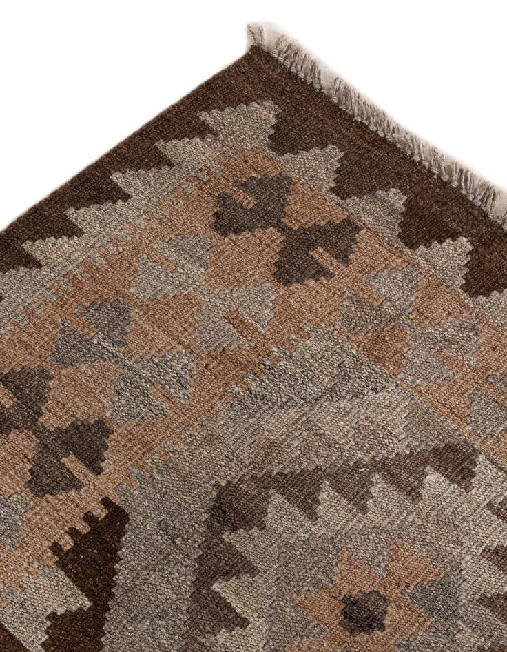 Detail image of  6' 3 x 7' 9  Hand Woven Kilim Maymana Wool Rug