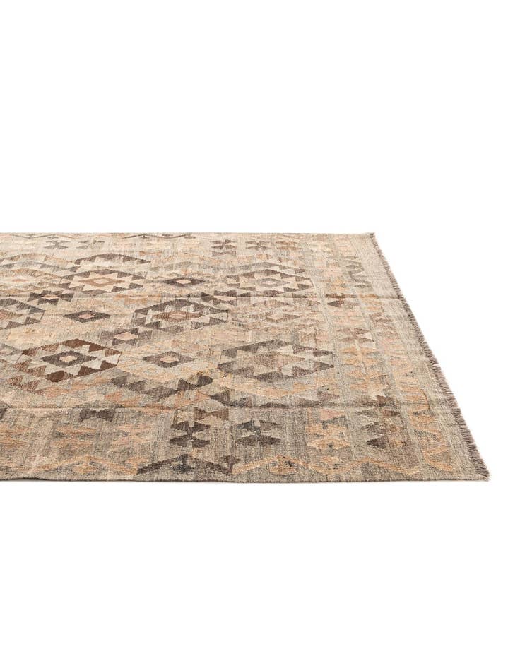 Detail image of  6' 2 x 8'  Hand Knotted Kilim Maymana Wool Rug