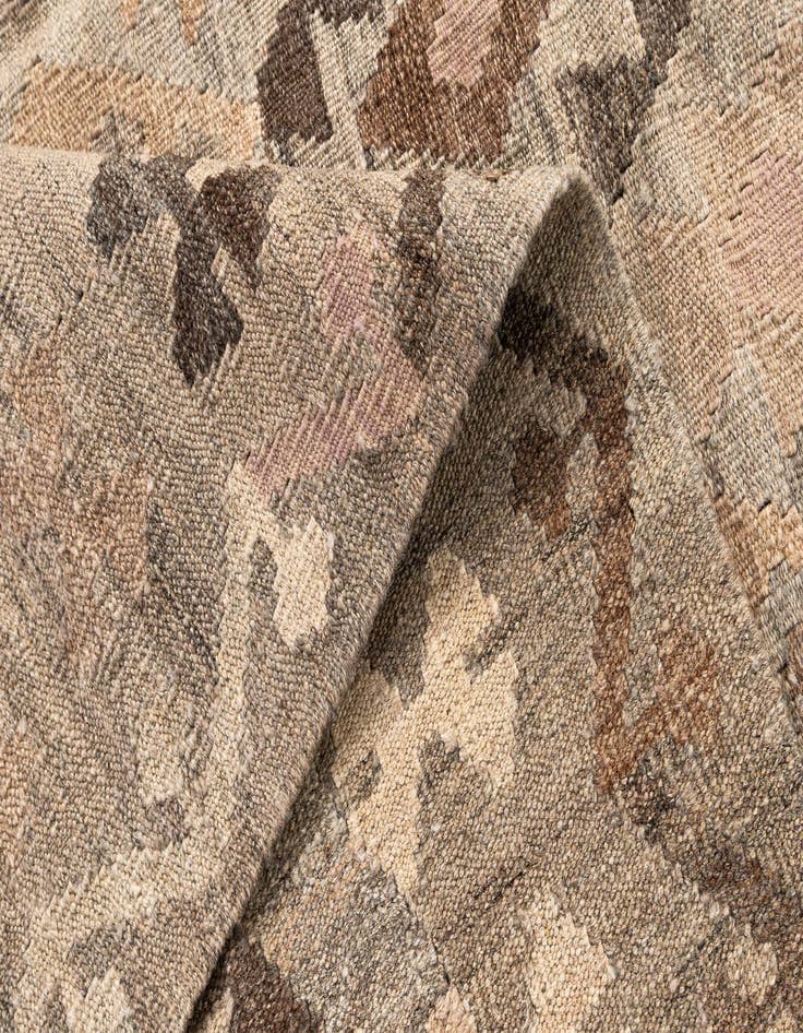 Detail image of  6' 2 x 8'  Hand Knotted Kilim Maymana Wool Rug