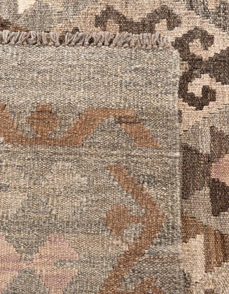 Detail image of  6' 2 x 8'  Hand Knotted Kilim Maymana Wool Rug