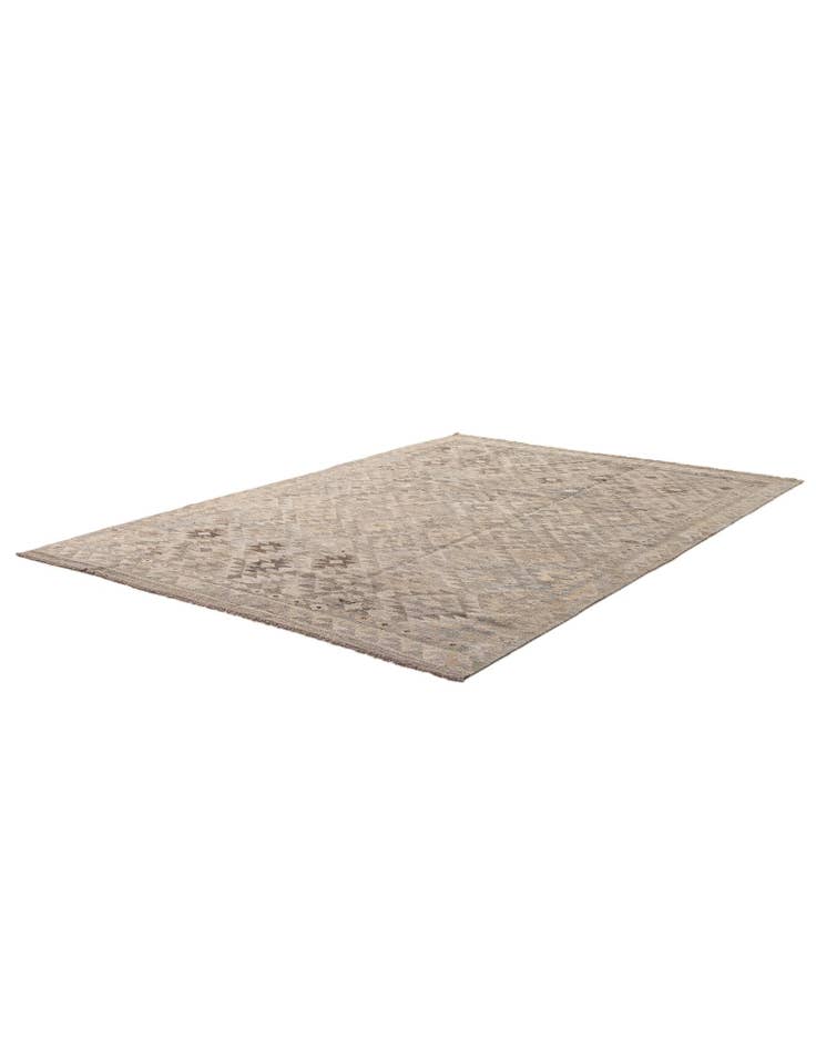 Detail image of  6' 2 x 9' 2  Hand Woven Kilim Maymana Wool Rug