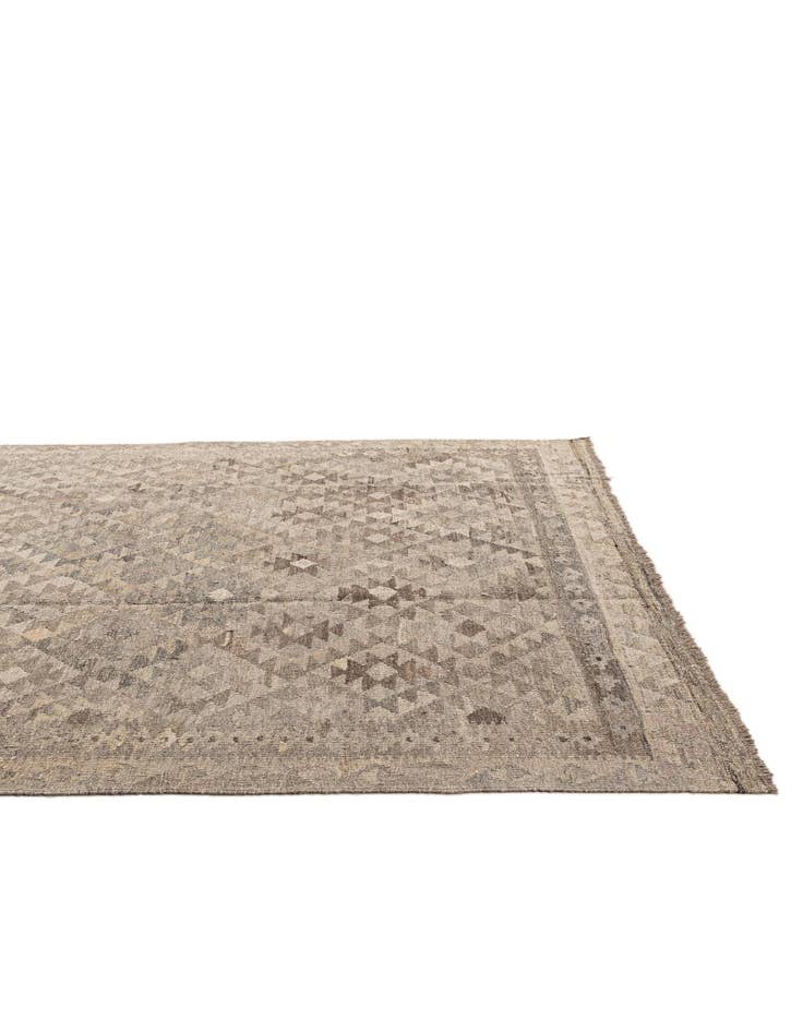 Detail image of  6' 2 x 9' 2  Hand Woven Kilim Maymana Wool Rug