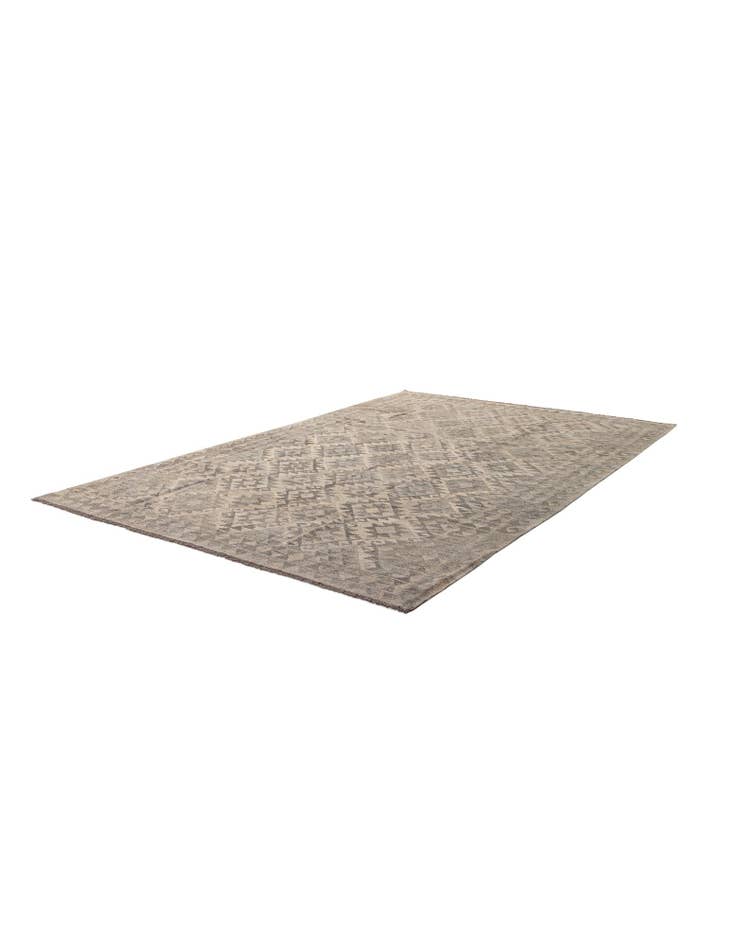 Detail image of  6' 4 x 9' 8  Hand Woven Kilim Maymana Wool Rug