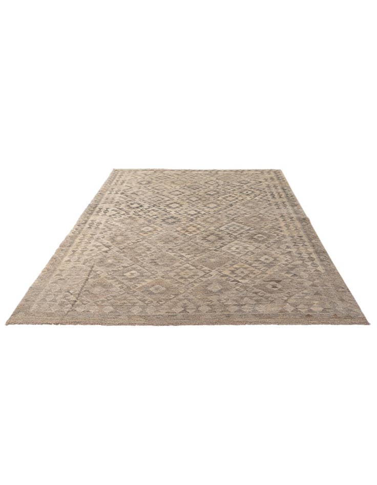 Detail image of  6' 5 x 9' 9  Hand Woven Kilim Maymana Wool Rug