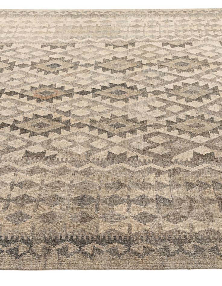 Detail image of  6' 9 x 9' 9  Hand Woven Kilim Maymana Wool Rug