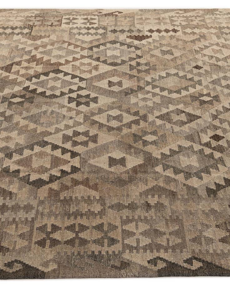 Detail image of  6' 7 x 9' 7  Hand Woven Kilim Maymana Wool Rug