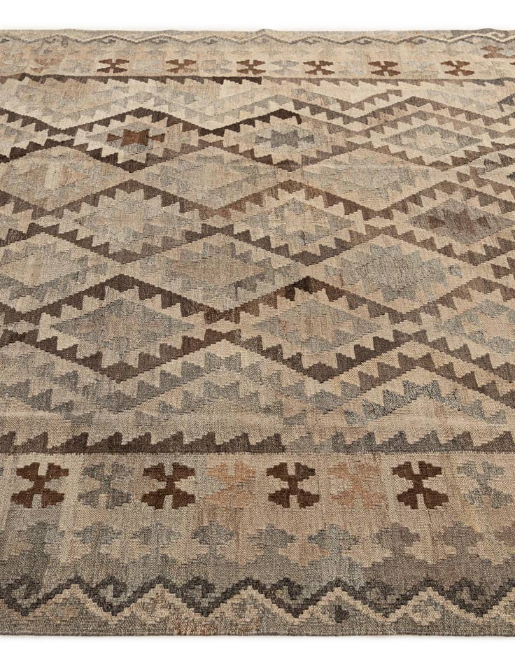 Detail image of  6' 9 x 9' 7  Hand Woven Kilim Maymana Wool Rug