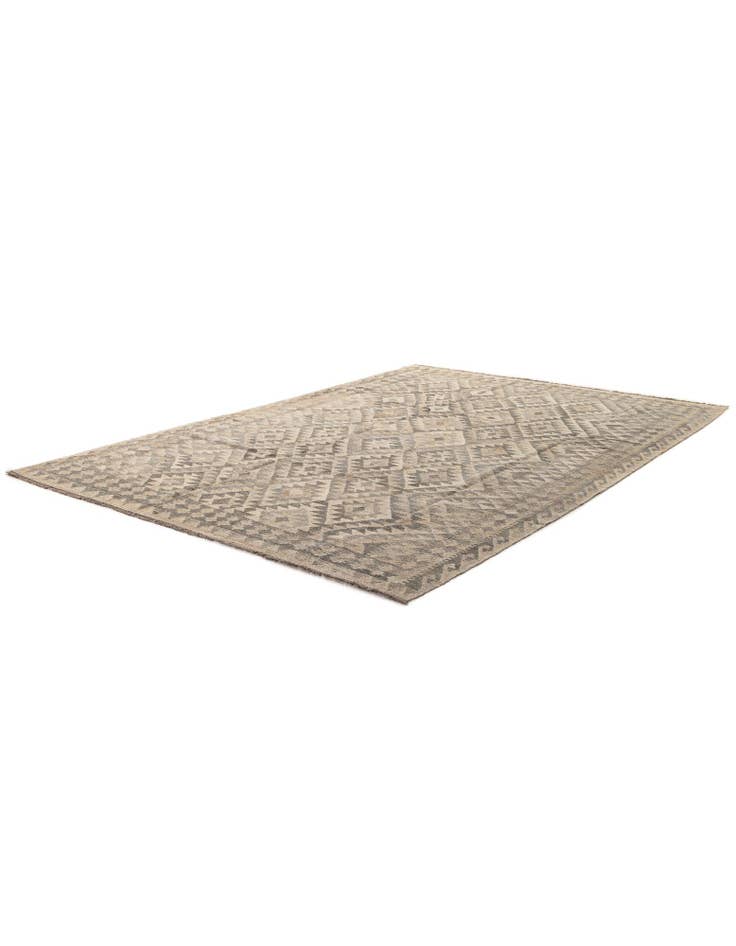 Detail image of  6' 6 x 9' 5  Hand Woven Kilim Maymana Wool Rug