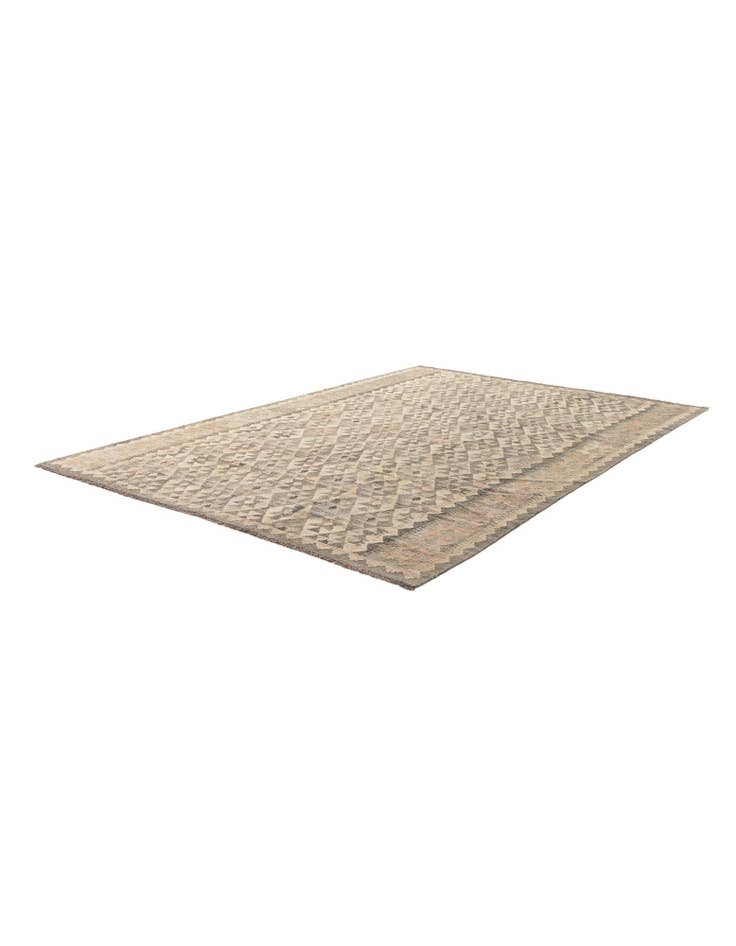 Detail image of  6' 7 x 9' 8  Hand Woven Kilim Maymana Wool Rug