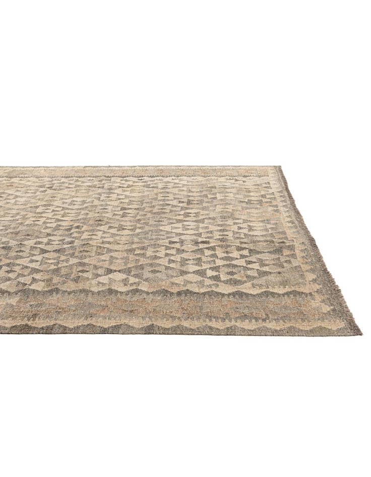 Detail image of  6' 7 x 9' 8  Hand Woven Kilim Maymana Wool Rug