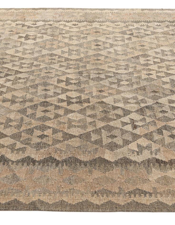 Detail image of  6' 7 x 9' 8  Hand Woven Kilim Maymana Wool Rug