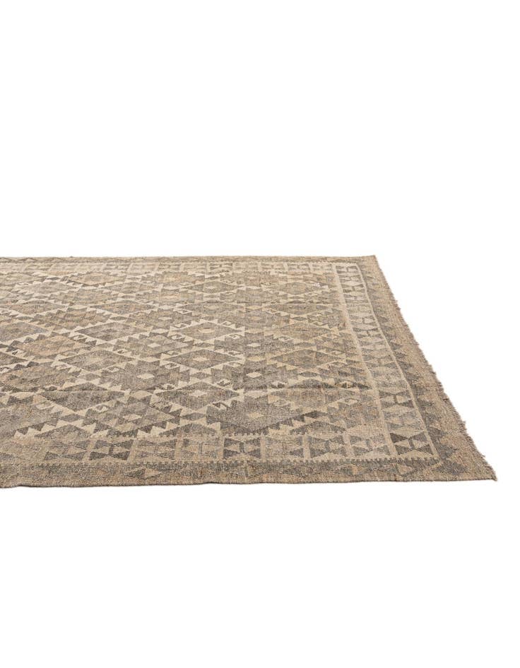 Detail image of  6' 8 x 9' 9  Hand Woven Kilim Maymana Wool Rug