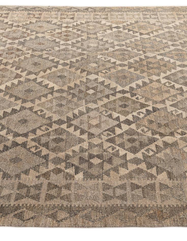 Detail image of  6' 8 x 9' 9  Hand Woven Kilim Maymana Wool Rug