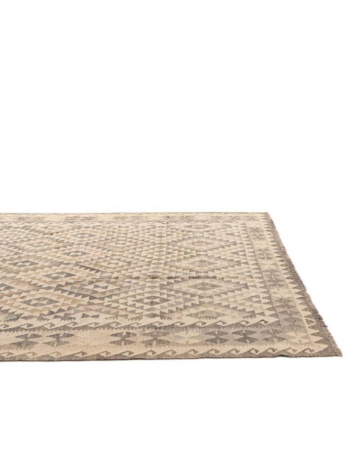 Detail image of  6' 9 x 9' 9  Hand Woven Kilim Maymana Wool Rug