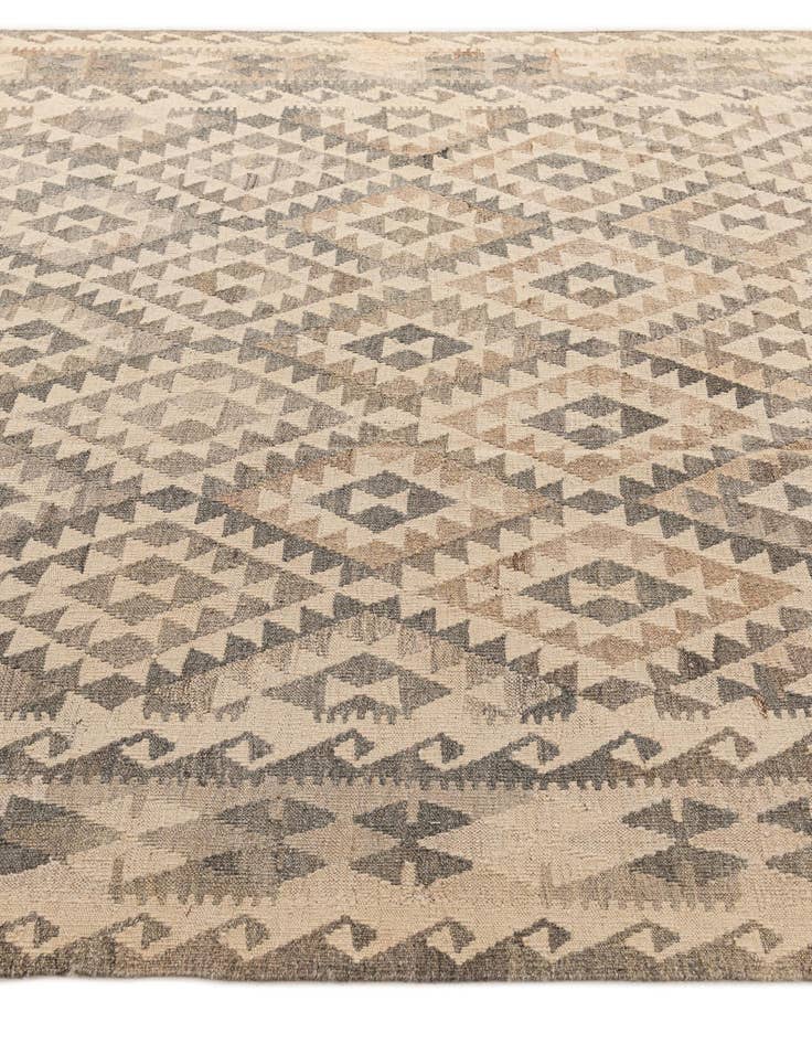 Detail image of  6' 9 x 9' 9  Hand Woven Kilim Maymana Wool Rug