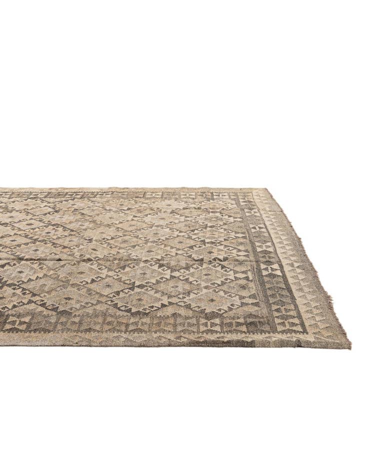 Detail image of  6' 8 x 9' 8  Hand Woven Kilim Maymana Wool Rug