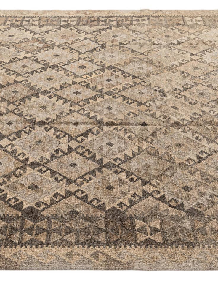 Detail image of  6' 8 x 9' 8  Hand Woven Kilim Maymana Wool Rug