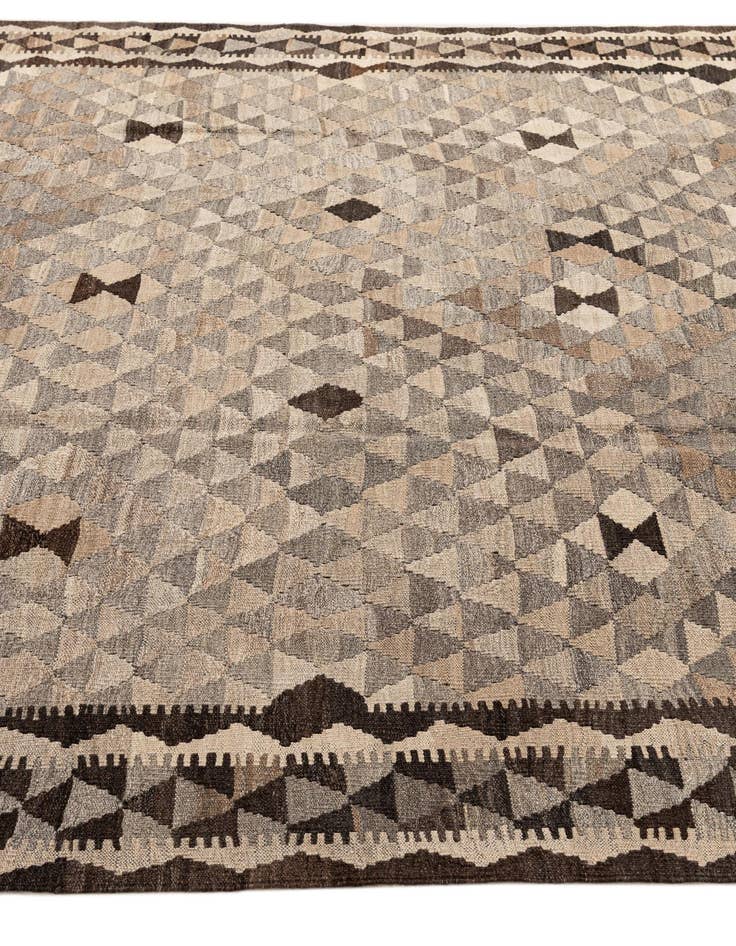 Detail image of  6' 9 x 9' 6  Hand Woven Kilim Maymana Wool Rug