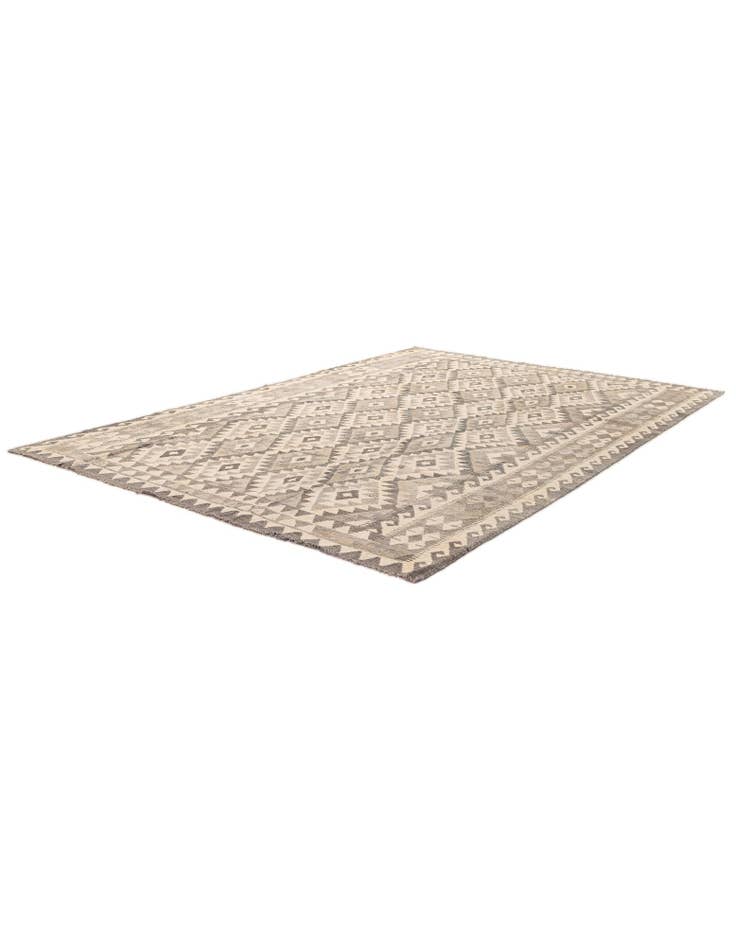 Detail image of  6' 8 x 9' 1  Hand Woven Kilim Maymana Wool Rug