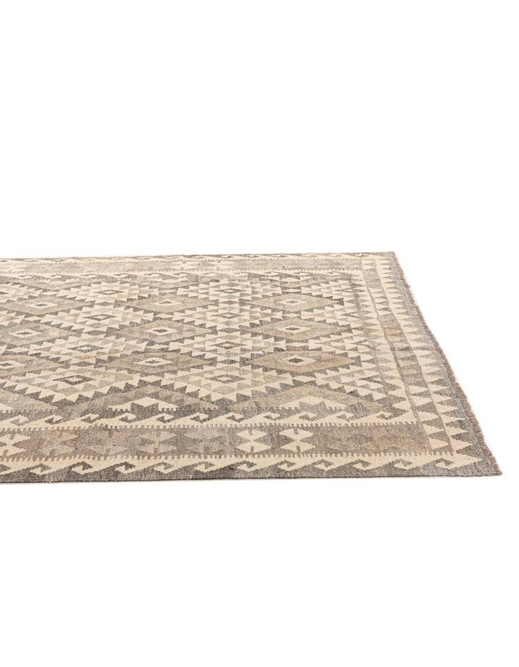 Detail image of  6' 8 x 9' 1  Hand Woven Kilim Maymana Wool Rug